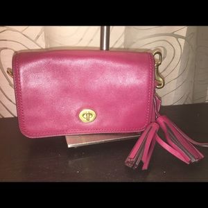 Maroon Leather Coach Crossbody/Shoulder Purse